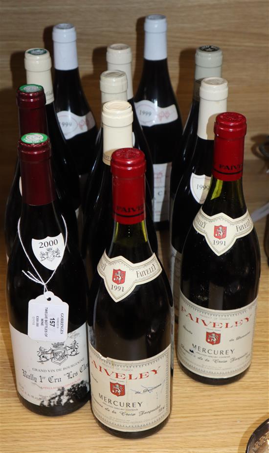 Two bottles of Faiveley Mercurey Domaine de la Croix Jacquelet 1991,